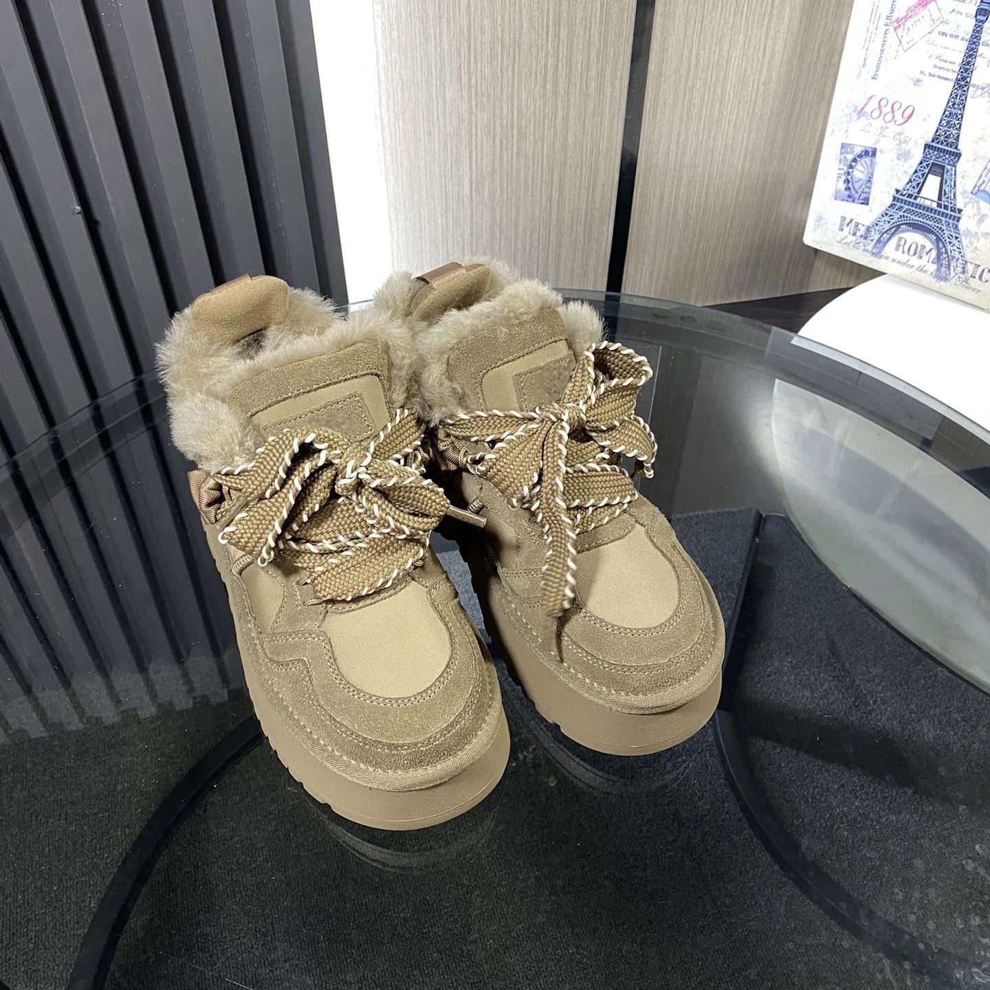 Women's Winter Snow Boots Outdoor Hiking Boots Fashion Waterproof Cold Weather Footwear  shoe