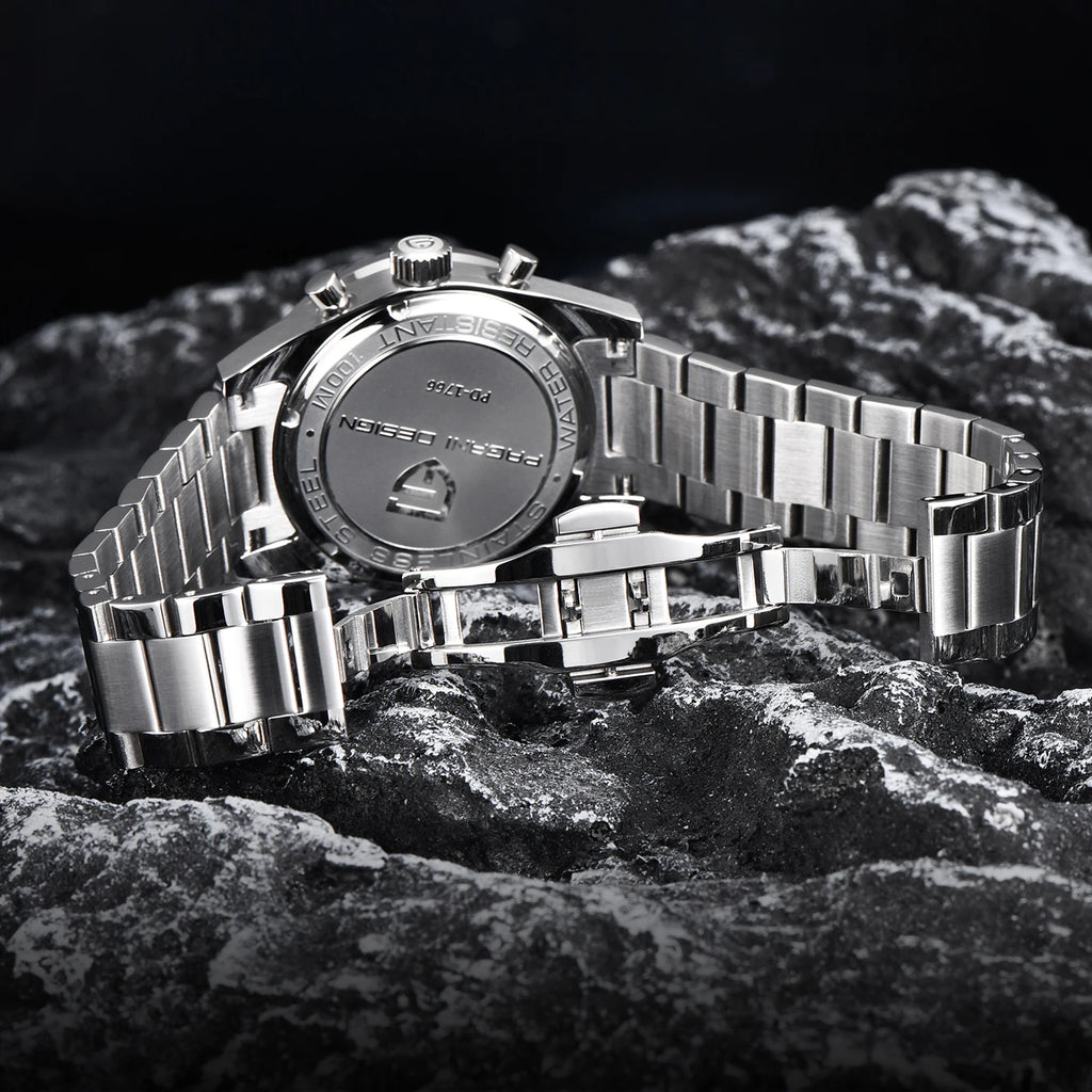 PAGANI DESIGN 2026 New Retro Mens Watches Moon Quartz Watch For Men Speed Sports Chronograph AR Sapphire VK64 Clock Reloj Hombre