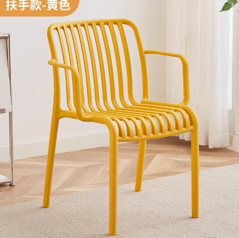 Balcony Plastic Backrest Leisure Luxury Chair Home Restaurant Dining Room Chair Sillas Para Comedor Beach Chairs For Kitchen