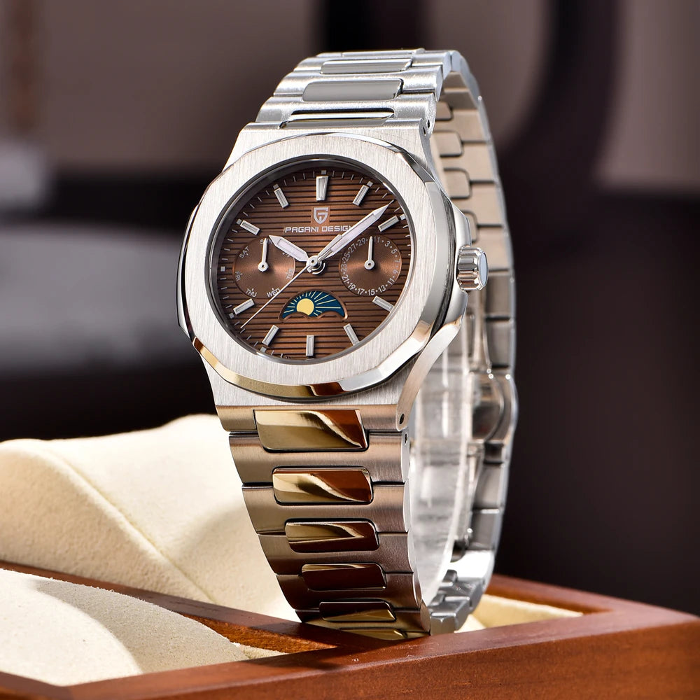 2026 New PAGANI DESIGN fashion Mens Quartz Watches Luxury Date Week Wrist Watch For Men Stainless Steel Waterproof Sports Clock