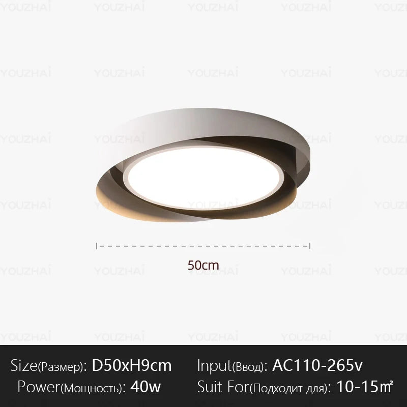 Italian minimalist bedroom light ceiling light study modern minimalist creative circular light fixture master bedroom light