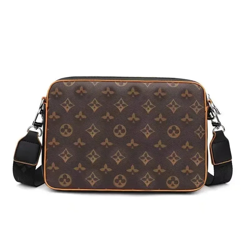 3pcs/Set Men PU Shoulder Messenger Bag with Coin Purse Wallet and Clutch Bags Suitable for Business Commute Travel BL13