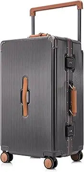 28-inch wide handle hardshell spinner luggage - 116l large capacity with 360° silent wheels - tsa lock & aluminum corners