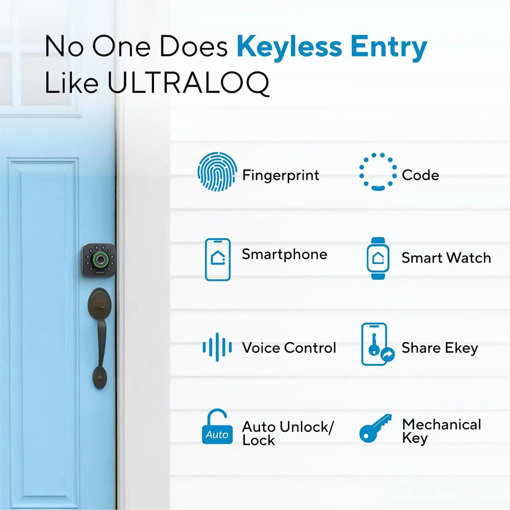 WiFi Smart Lock with Fingerprint, Keypad, App Control, Auto Unock, IP65 Waterproof for Easy Home Security
