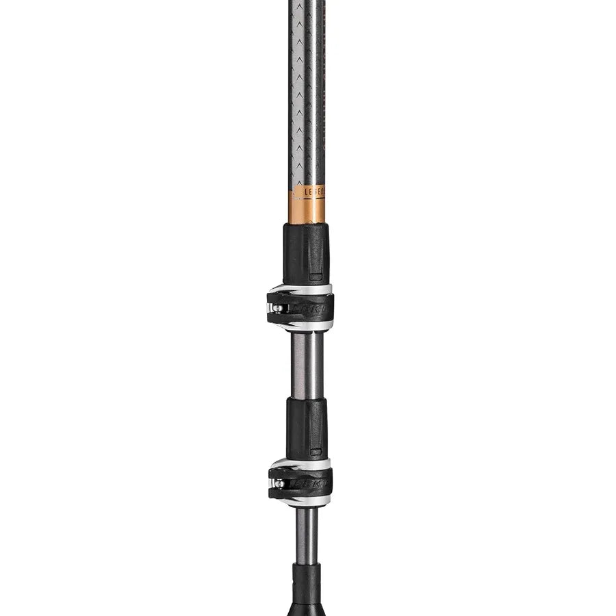 Wanderfreund Makalu Aluminum Adjustable Lightweight Walking Pole Single for Trekking Hiking - Black-Anthracite-Copper - 90
