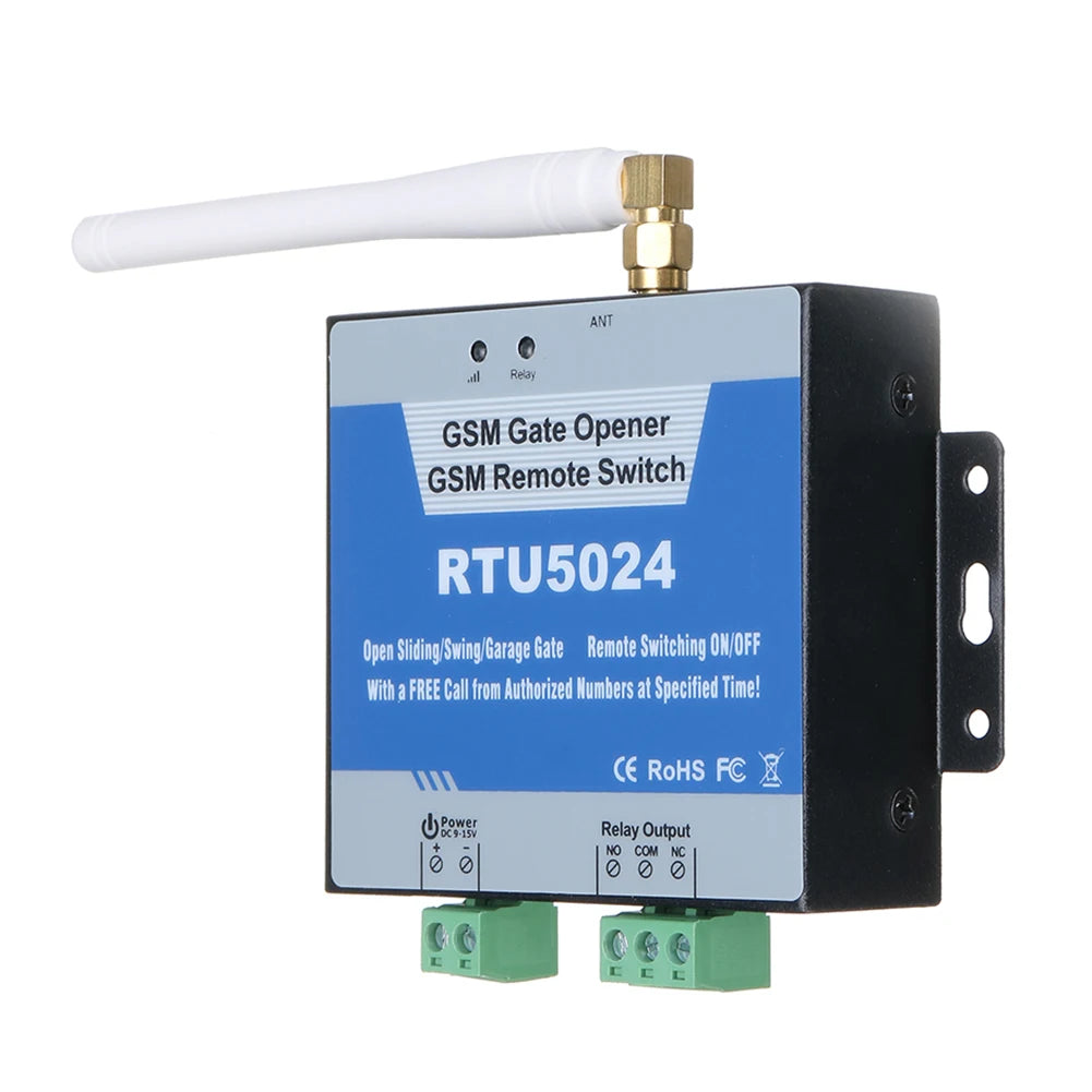 RTU5024 GSM Gate Opener Accessories Switch 850/900/1800/1900MHz Relay Remote Door for Household Bedroom Decoration