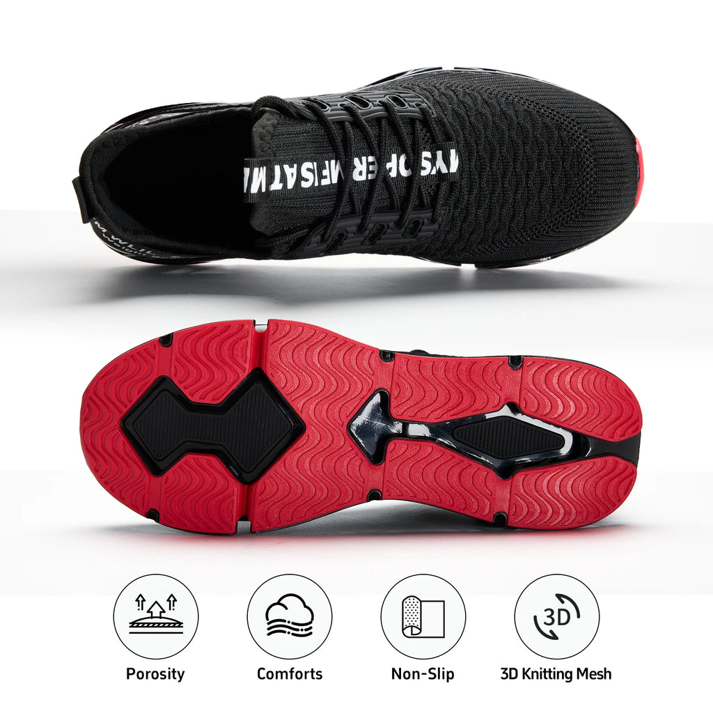 Men's Running Shoes, Breathable Mesh Running Shoes for Men - Lightweight Non-Slip Athletic Sneakers with Flexible Sole, Jogging