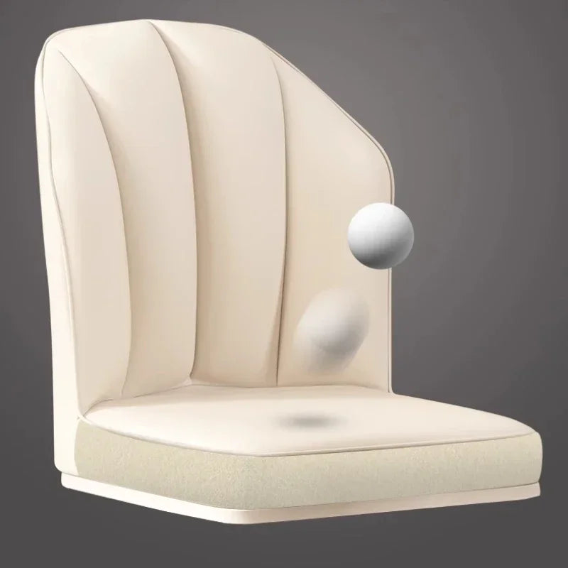 Nordic Cream Dining Chair – Minimalist Designer Lounge Chair, Modern Living Room & Dining Room Furniture