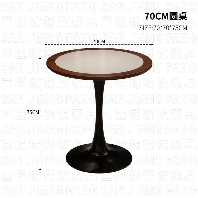 Retro Western Restaurant Bar Commercial Dining Table and Chair Combination Restaurant Solid Wood Table Chair Commercial