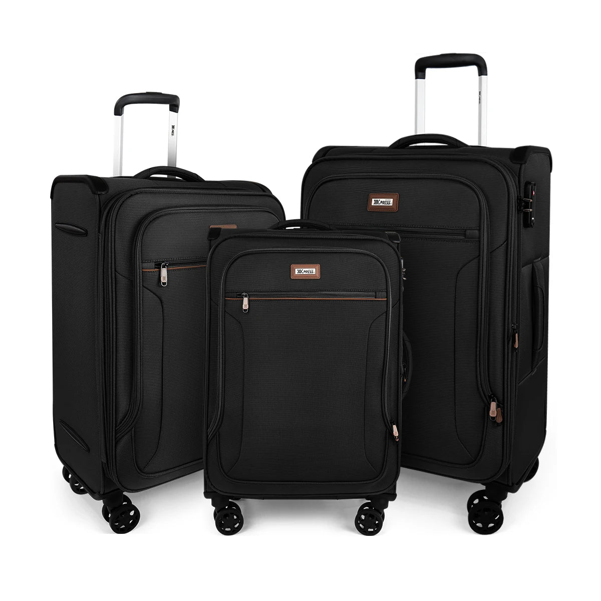 Softside Luggage Expandable 3 Piece Set Suitcase Upright TSA Lock Softshell Lightweight Luggage Travel Set 20inch 26inch 28inch