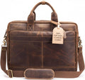Leather Messenger Bag for Men - Laptop Case, Office Briefcase, Computer Satchel for Laptops,
