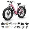 PUCKIPUPPY Beagle ST Electric Bike for Adults 26" Fat Tire Step-Through Electric Mountain Bike Off-Road Ebike 2-Year Warranty