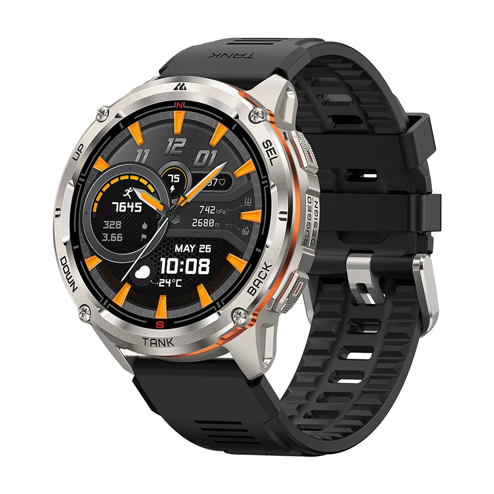 KOSPET TANK T3 Ultra 2 GPS Smart Watches Men Compass Altimeter Barometric 5ATM IP69K Waterproof AMOLED Bluetooth Call Mens Watch