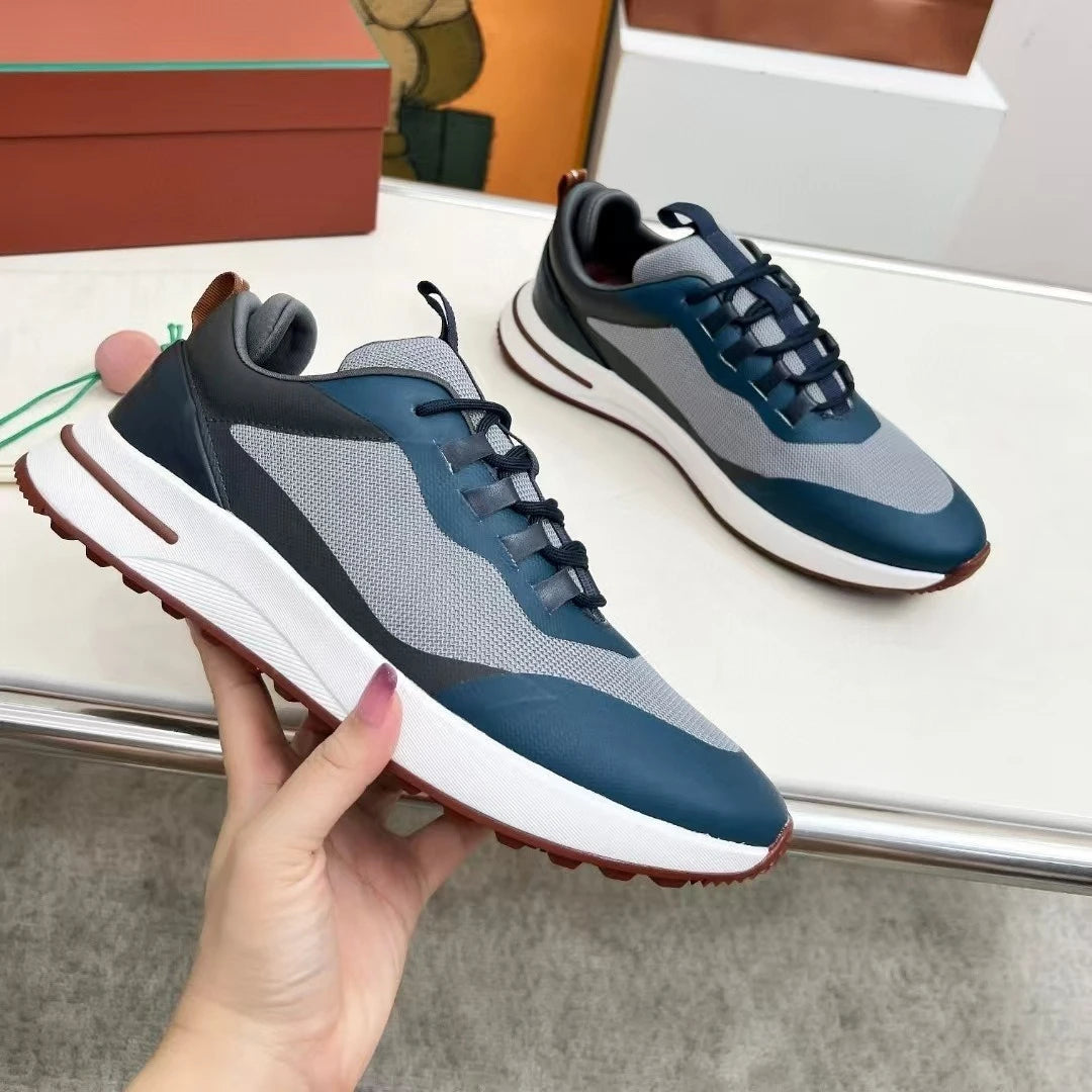 2026 new L mesh sneakers breathable casual men's shoes P thick-soled jogging shoes business shoes comfortable casual shoes
