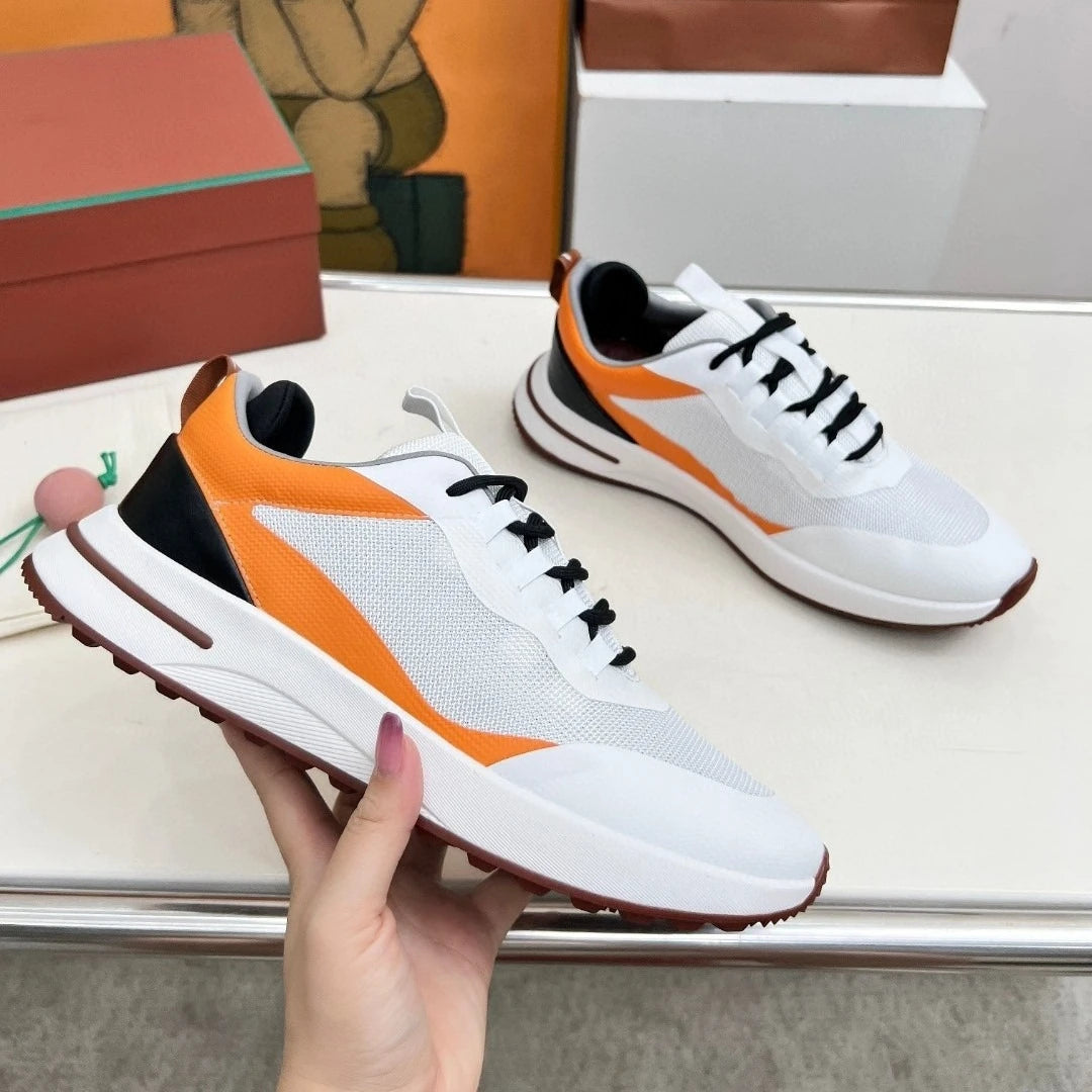 2026 new L mesh sneakers breathable casual men's shoes P thick-soled jogging shoes business shoes comfortable casual shoes