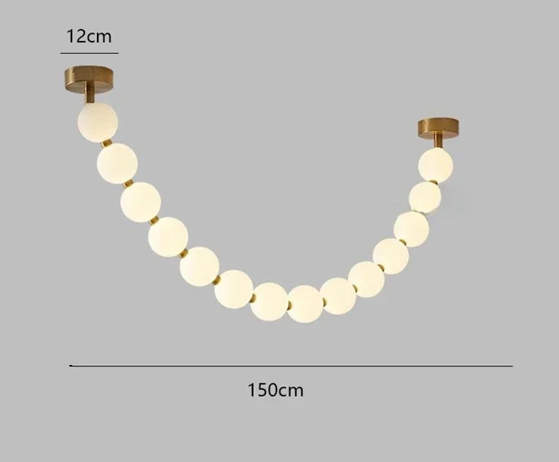 Nordic Magic Bean Pendant Lamp Indoor Decor Led Ceiling Lamp for Living Room Kitchen Hotel Hall Dine Beads LED Hanging Lamp