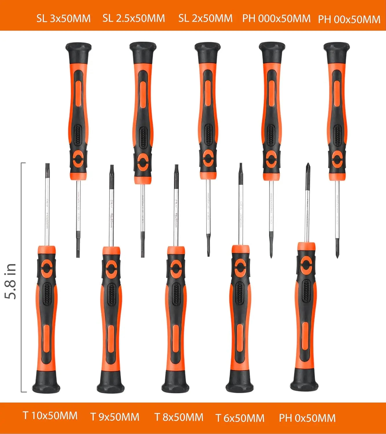 120-Piece Screwdriver Set with Case, Magnetic Slotted, Phillips, Hex, Pozidriv, Torx - Precision Tools for Men
