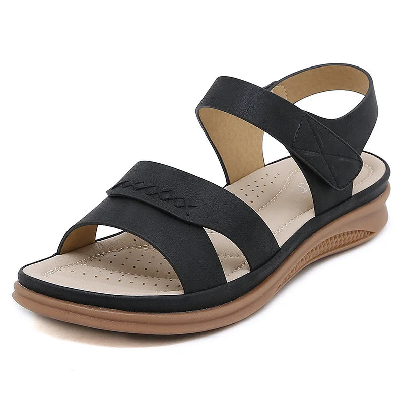 Women's Sandals Shoes Comfortable Breathable PU Outer Material Rubber Inner Material Rubber Sole
