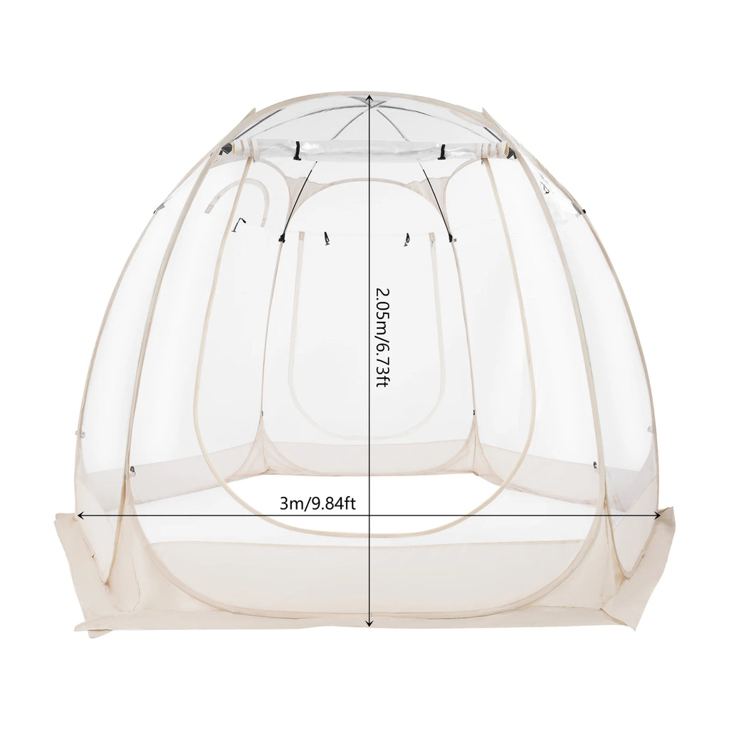3M Transparent Sky Top Tent Courtyard Starry Tent Camping Tent PVC for Lawns, Gardens, Backyards