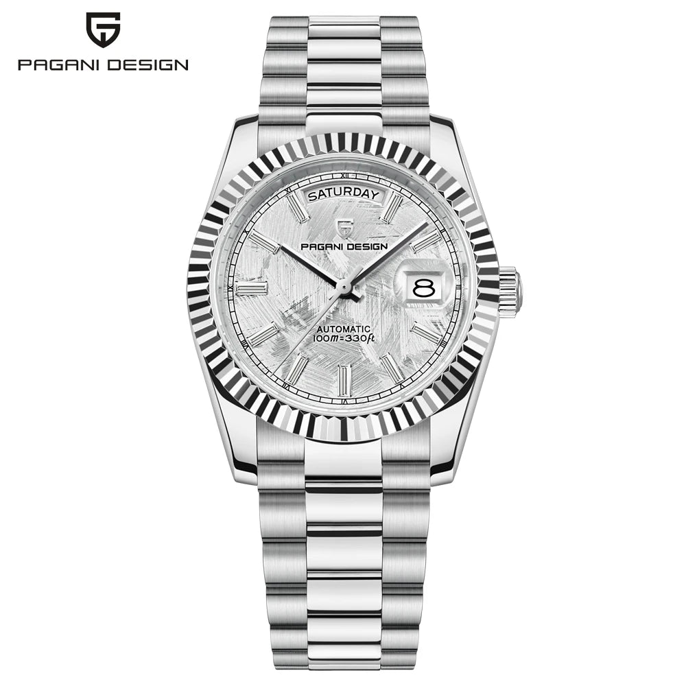 2026 New PAGANI DESIGN Enamel Dial DD36 Men's Watches Silver Gold Luxury Automatic Watch Men Waterproof Mechanical Wristwatch