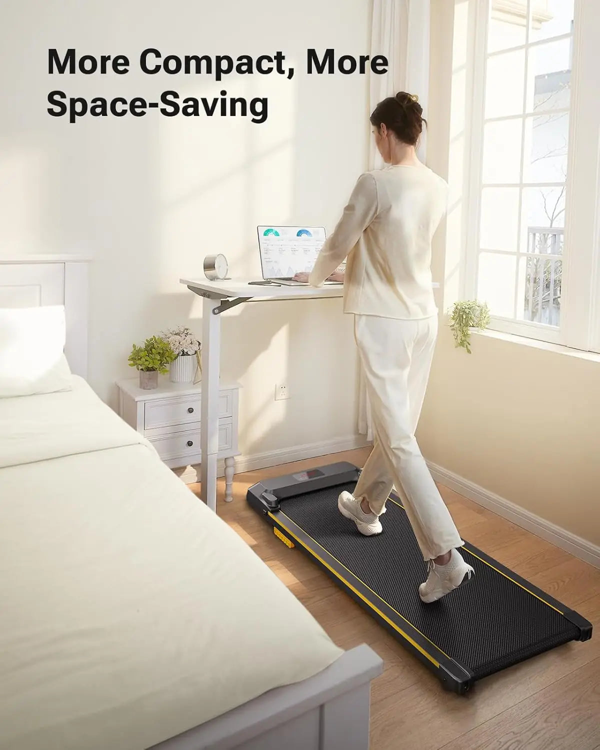 Under Desk Treadmill For Office Under Desk, Walking Pad 2 In 1 For Home/Office, Portable Walking Pad Treadmill With Remote