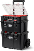 Modular Rolling Tool Organizer System with Cart, Box & Parts Tray for Garage Storage DIY Projects