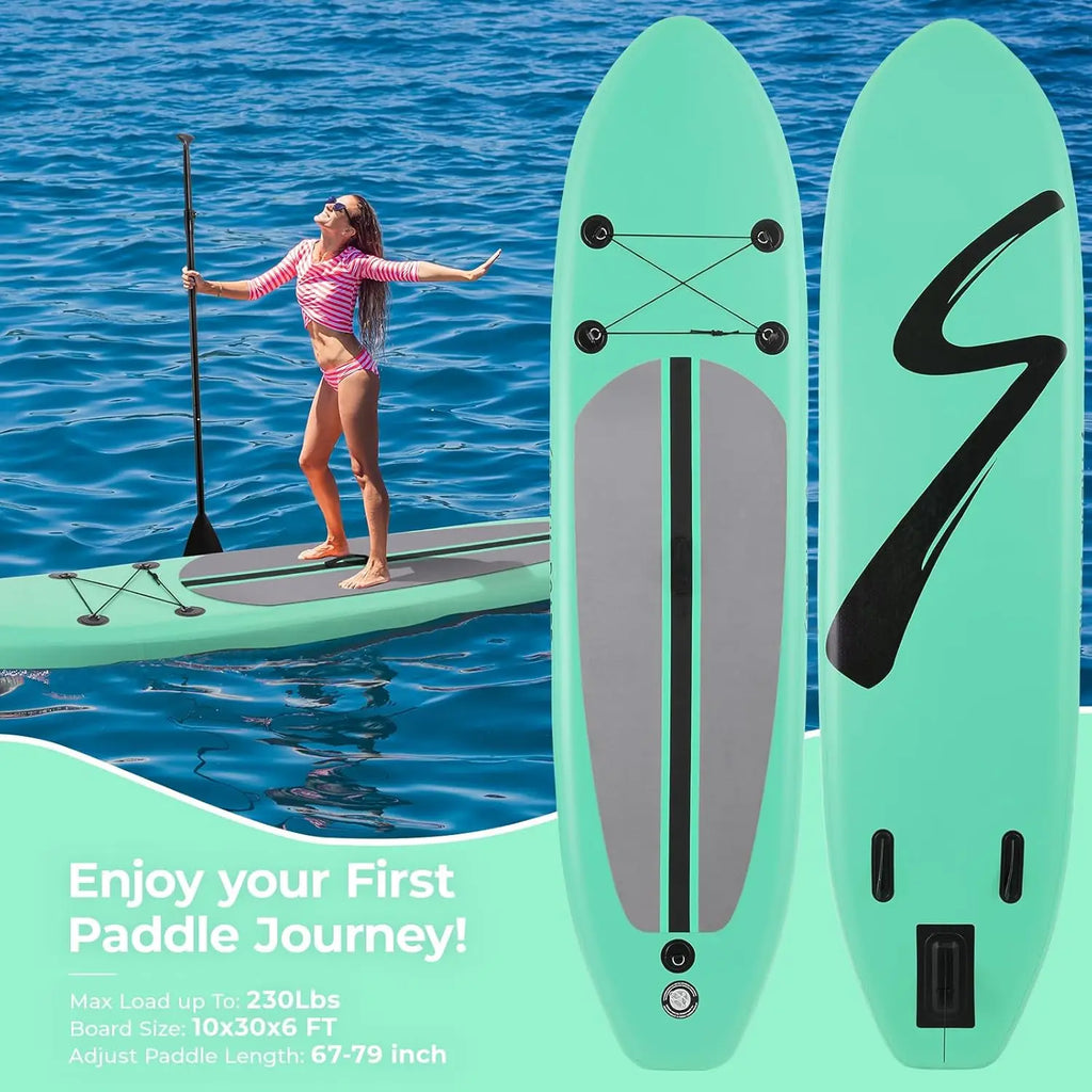 Streakboard® 10/11ft Inflatable Stand Up Paddle Board  Non-Slip Deck W/ Complete Kit 6'' Thick Sub Board Paddle Surf Hinchable