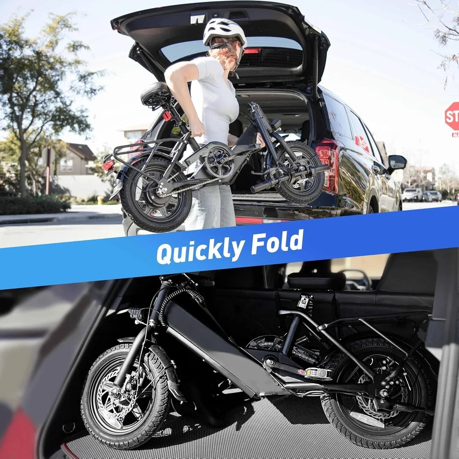 HOT SELLIG QUALITY Folding Electric Bicycle,Commuter City E-Bike With 350W Motor And 36V 7.5Ah Battery,3 Levels Assist, Dual Dis