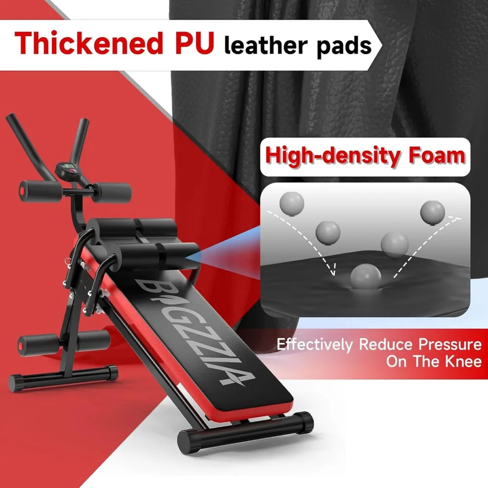 Folding abdominal trainer, adjustable abdominal trainer, abdominal core