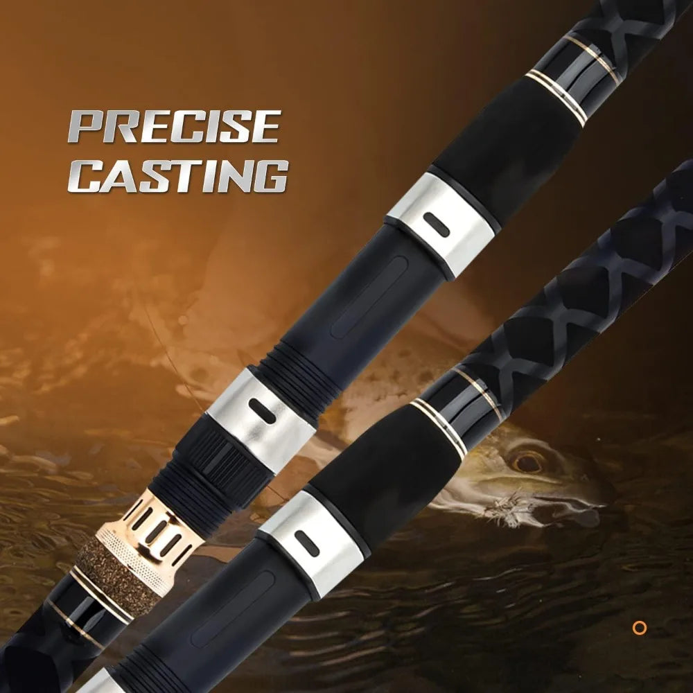 Graphite Surf Spinning Fishing Rod - 9ft to 12ft Lengths, Durable and Versatile for Saltwater and Freshwater Angling