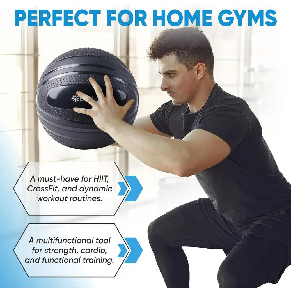 Exercise Weighted Deadball for Workout and Fitness Routines - Medicine Dead Weight Ball
