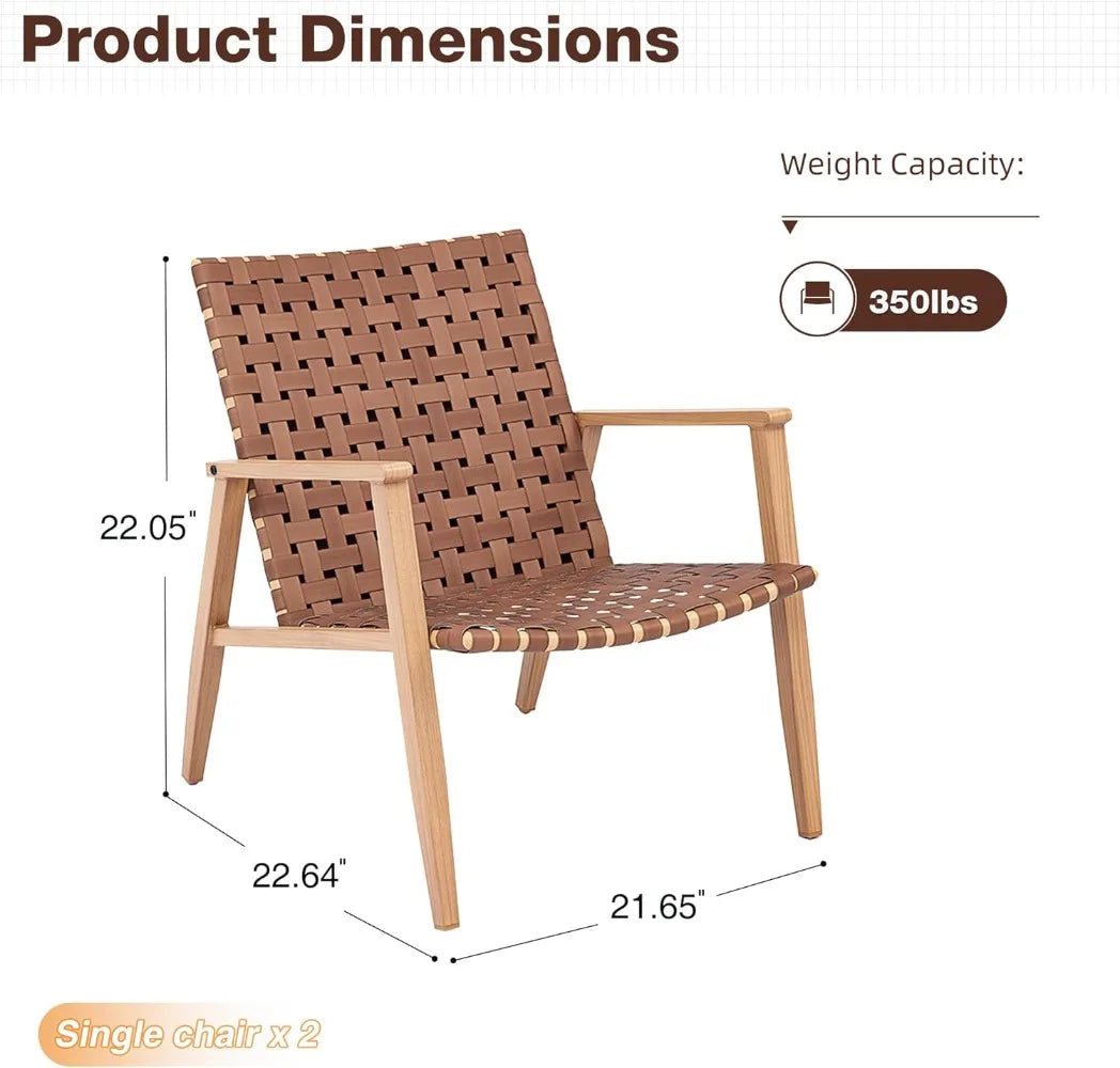 Outdoor Chairs Set of 2, Patio Bistro Set, Outdoor Furniture Set, Outdoor Conversation Chair Sets for Balcony Backyard Garden