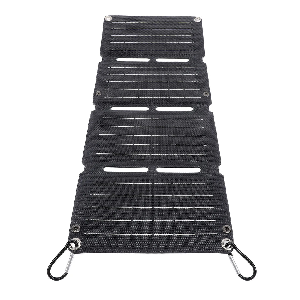 40W Foldable Solar Panel Monocrystalline with QC Fast Charge USB Ports for Outdoor Camping Travel