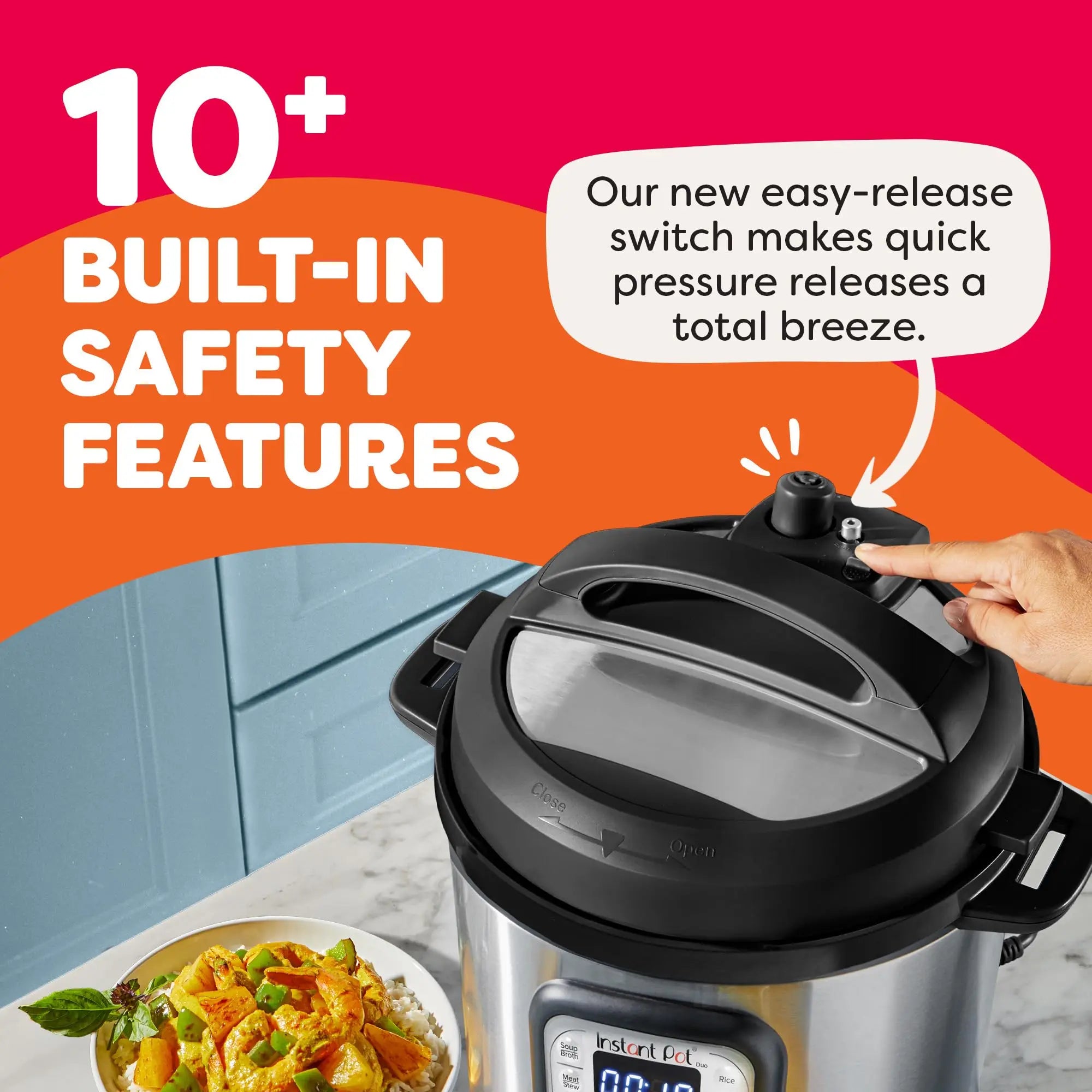 Electric Pressure Cooker 6 Quart, 7-in-1 Multi-Cooker: Steamer, Rice & Yogurt Maker, Slow Cook, Sauté, Warmer Sterilizer