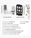 SucceBuy Mechanical Keyless Entry Lock 14 Key Mechanical Door Lock Key Mechanical Keypad Door Lock Handle Stainless Steel Lock