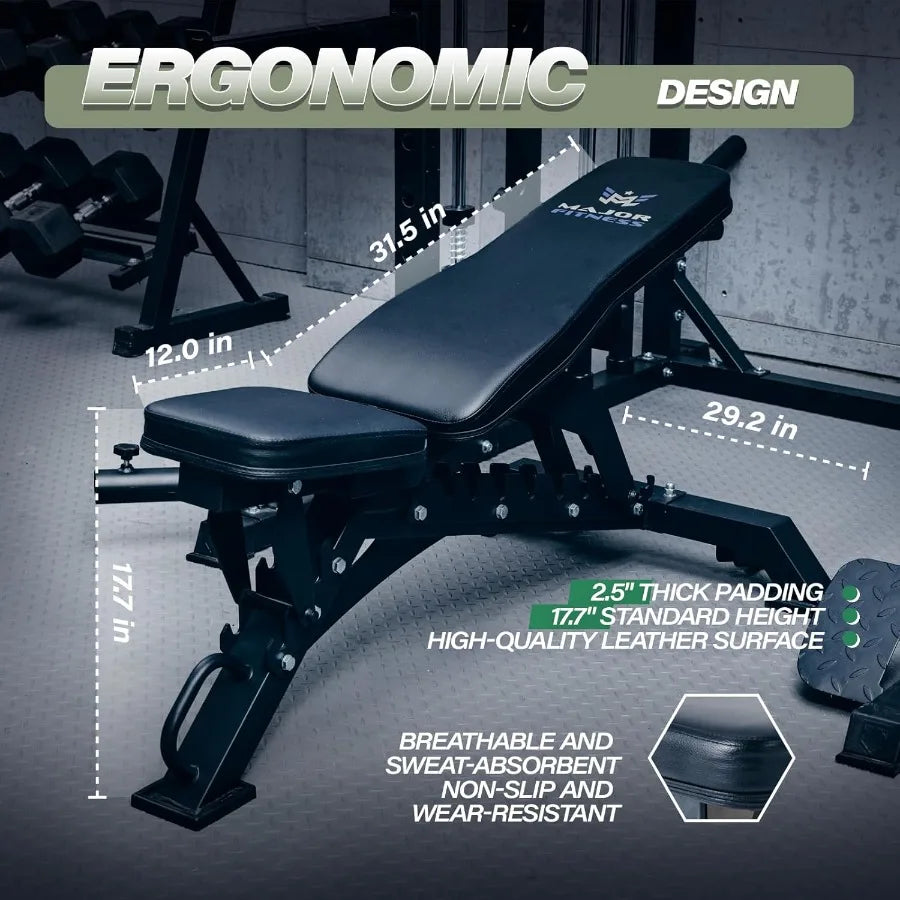 Adjustable Weight Bench for Strength Training Ideal for Bench Press and FullBody Workouts in Home Garage Gym Setup Offers Versa