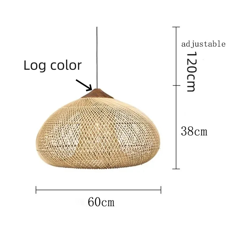 Designer Pendant Lamps Vintage Handmade Rattan Led Light Japanes Style Lighting for Kitchen Island Loft Dining Room