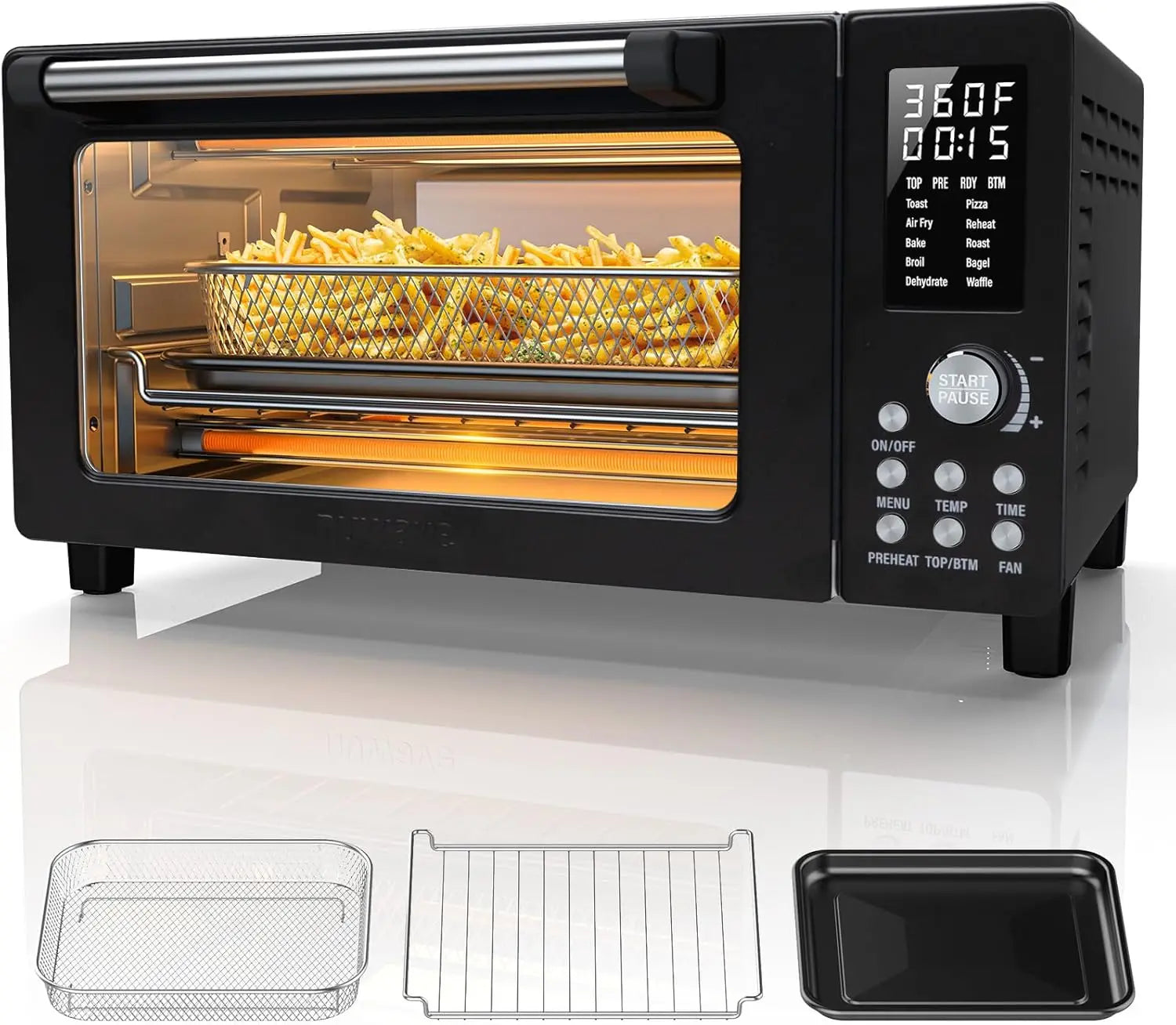 Bravo Pro 10-in-1 Convection Air Fryer Toaster Oven, 21Qt, Cozy Blue, 50-450°F, PFAS Free
