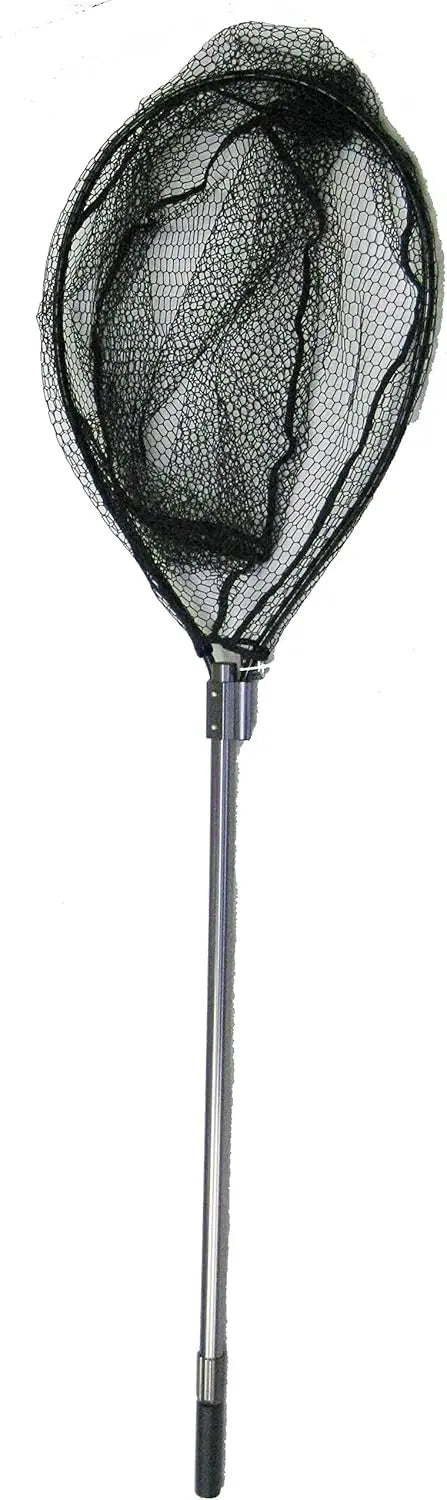 Large Retractable Aluminum Fishing Net with Telescopic Handle, 20x27 Inch Hoop