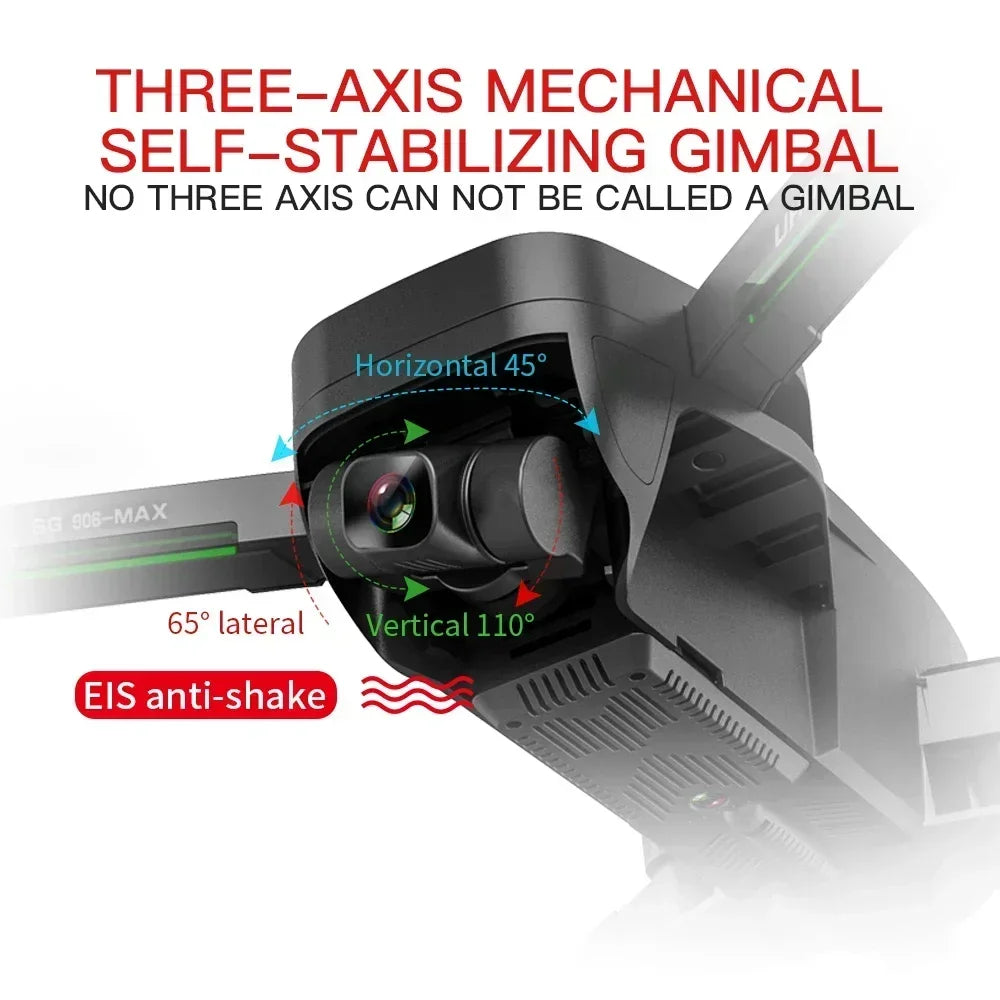 ZLL SG906 MAX Drone 4K Professional HD Camera 3-Axis Gimbal ElS Anti-Shake GPS 5G Laser Obstacle Avoidance Aerial Camera