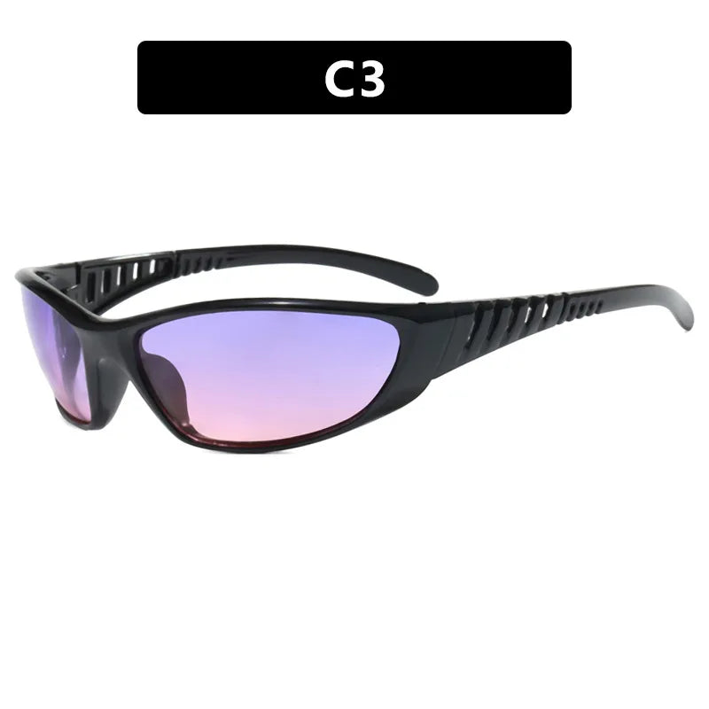 Kedun European and American Futuristic Tech Sunglasses Y2K Millennium Sunglasses Trendy Retro High-End Sunglasses Street Style