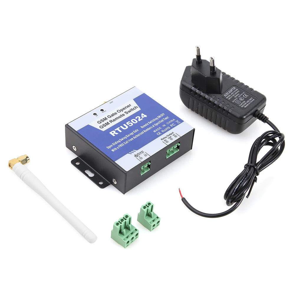 RTU5024 GSM Access Control Door Opener Relays Remote Wireless Door Access Opener with Antenna 4G US/EU Plug Home Security Device