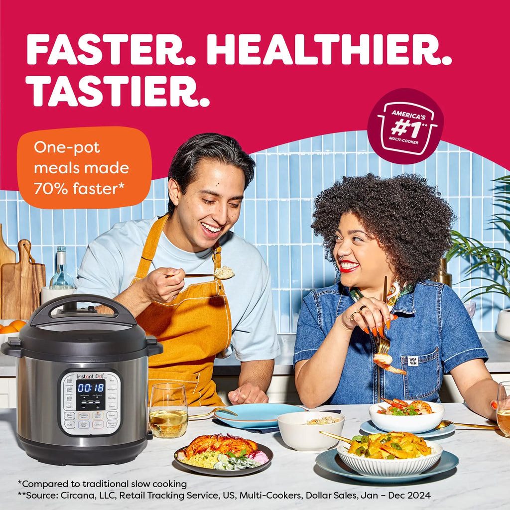 Electric Pressure Cooker 6 Quart, 7-in-1 Multi-Cooker: Steamer, Rice & Yogurt Maker, Slow Cook, Sauté, Warmer Sterilizer