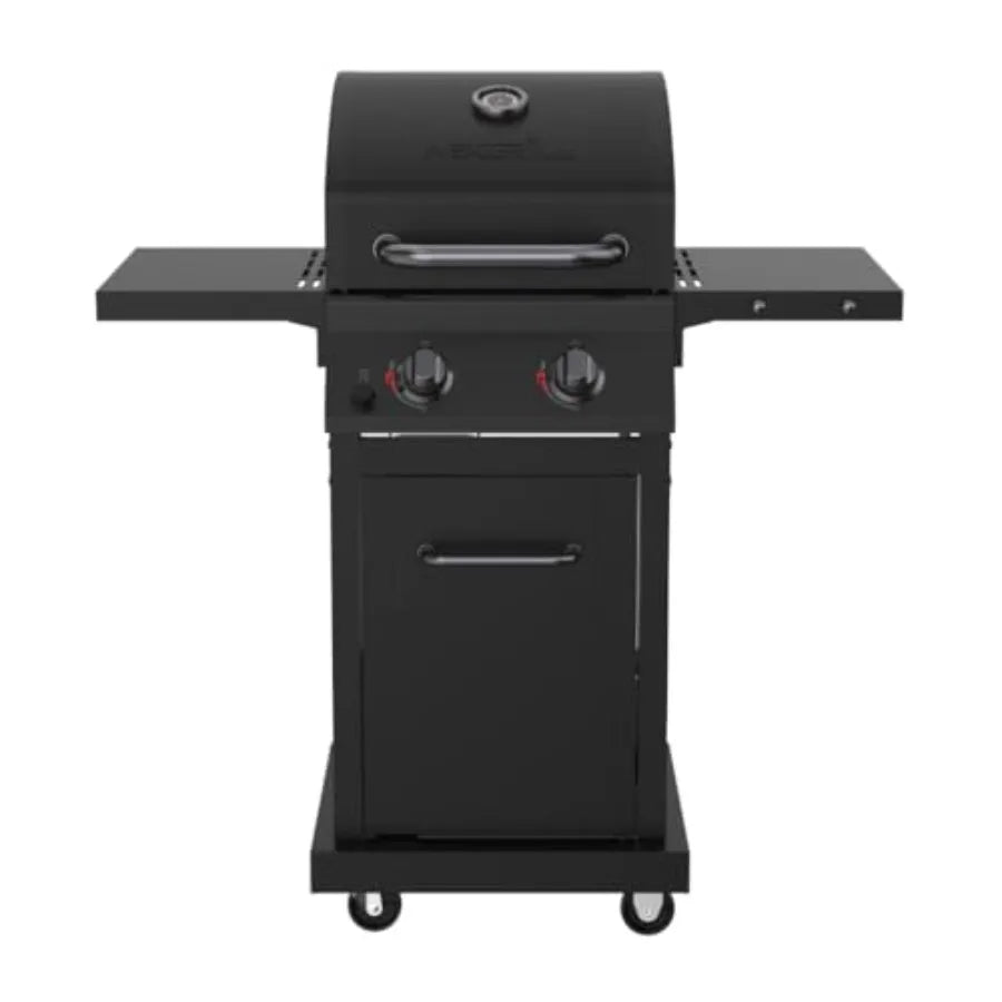Nexgrill Deluxe 2-Burner Gas Grill with 401 SQ In Grate 28000 BTUs Heavy Duty Steel Frame Foldable Side Table Propane BBQ Grill