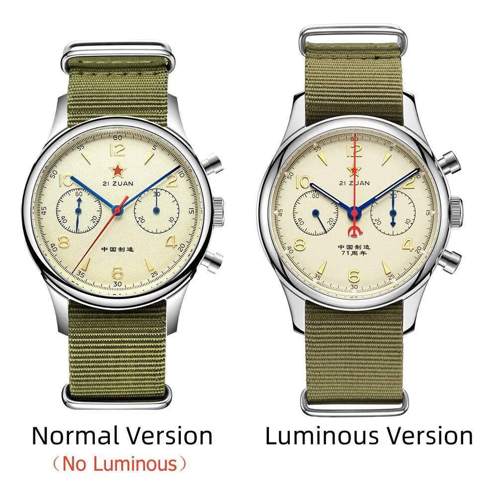 Seakoss 38mm 40mm Men's 1963 Chronograph Acrylic Sapphire Glass With Seagull ST19 Hand Winding Movement Male Mechanical Watches