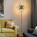 Mid-Century Modern Gold Floor Lamp for Living Spaces, 65.3 Tall Unique Metal Design for Bedrooms