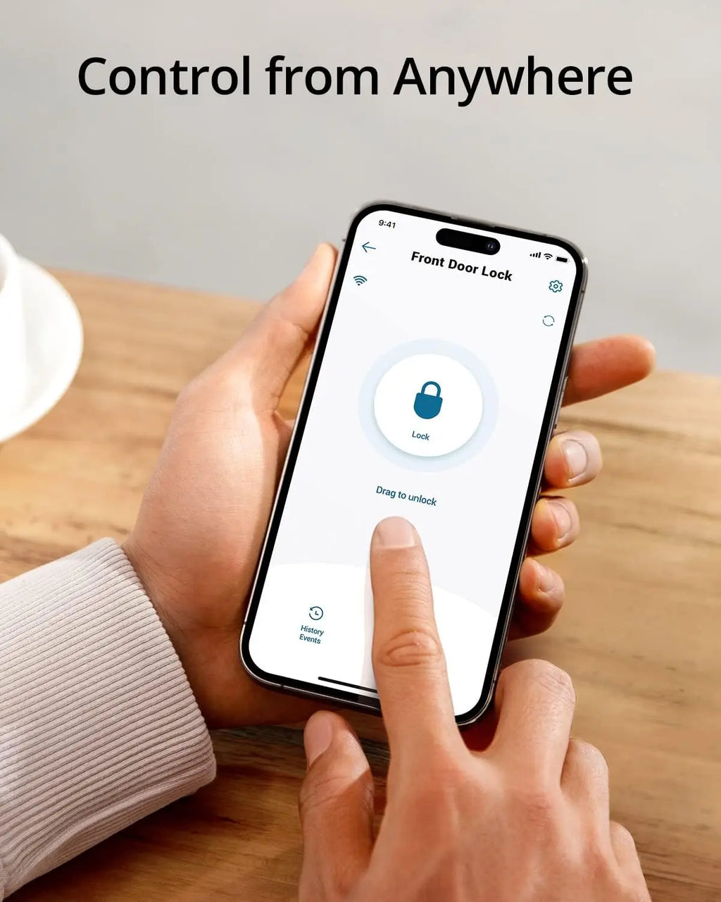 Smart WiFi Deadbolt Lock with Keyless Entry, Touchscreen Keypad, App Control, Easy Install, No Bridge Needed