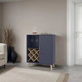 Multifunctional Bar Cabinet with Wine Rack and Storage Compartments