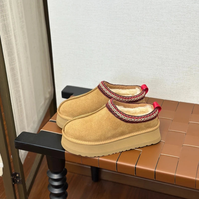 2025 New Women's Fashion Warm Plush Waterproof Snow Boots with Suede Sanding Texture By A Famous Luxury Designer As A Versatile