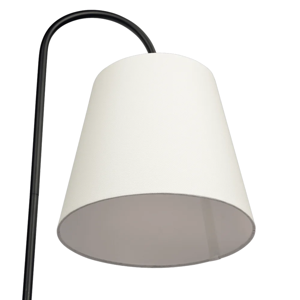 Seoul Black Floor Lamp with Rotary Switch Wood Table Metal Base Seoul Black Floor Lamp with Rotary Switch Wood Table Metal Base